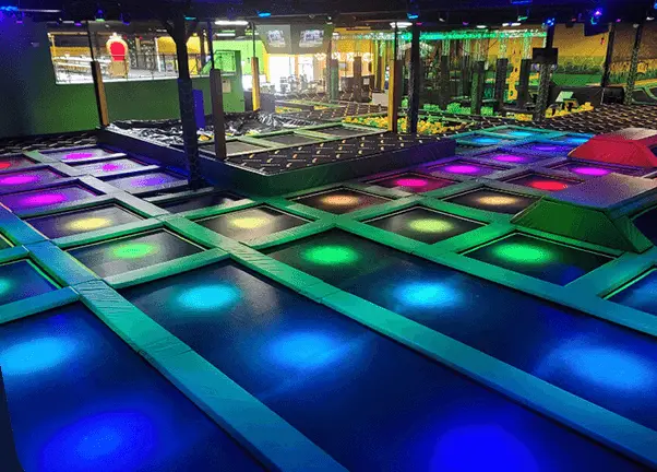 Trampoline park floor at Funzilla