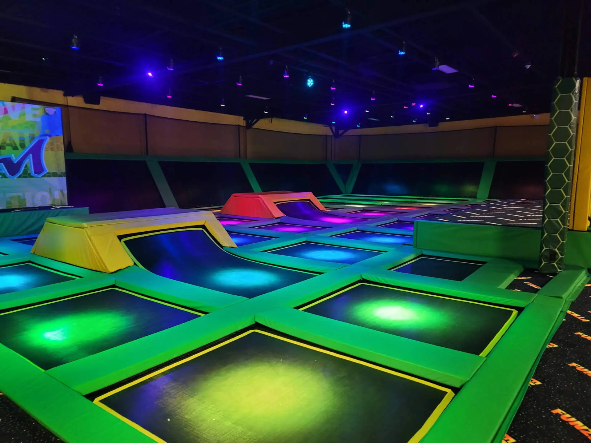 Freestyle Court trampolines at Funzilla